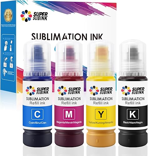 Tinta de sublimación para Epson 2800 ET2803 ET2850 ET2720 ET2760 ET4800 ET15000 Tinta de transferencia de prensa térmica (relleno automático anti-UV disponible en Yaxa Colombia