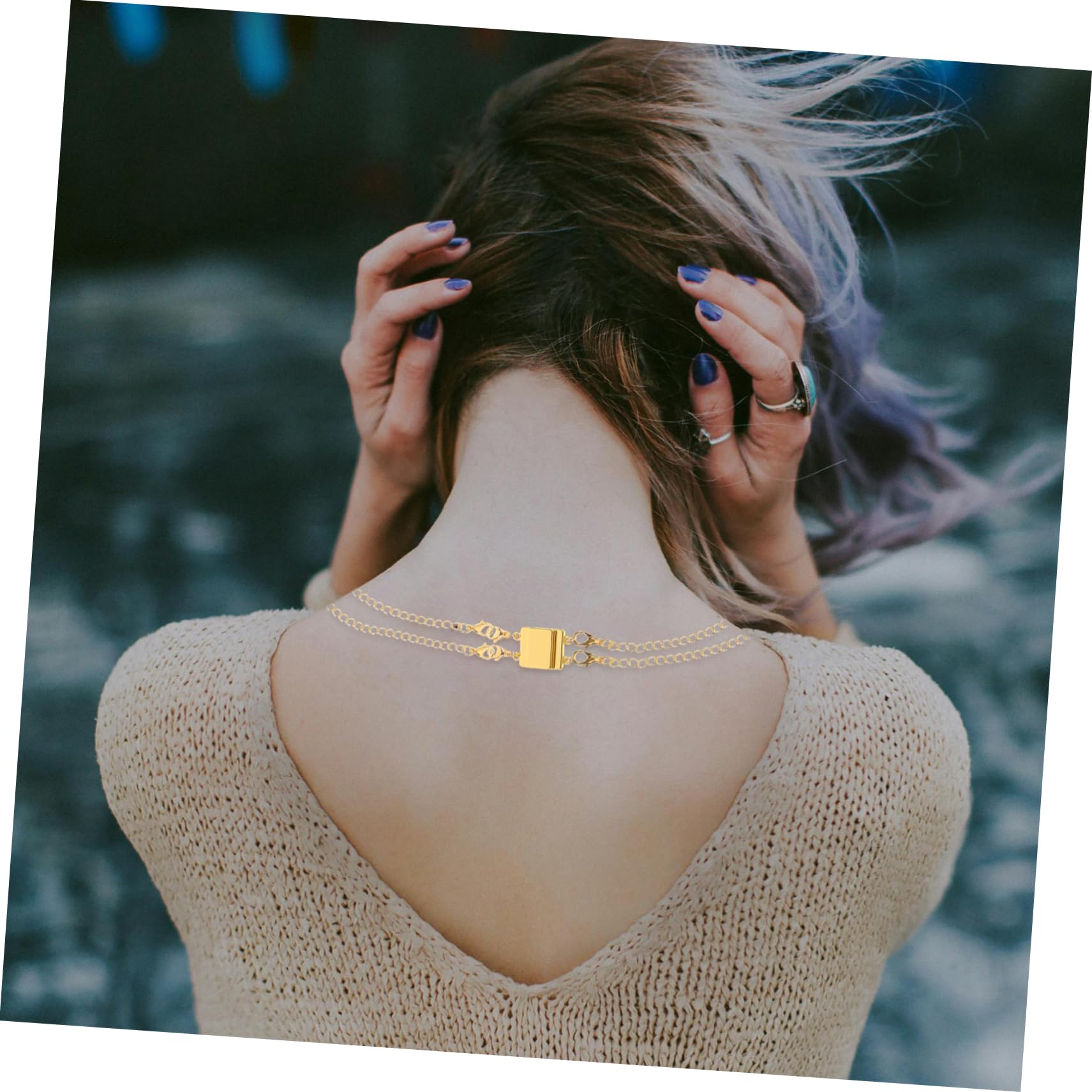 Sewroro 3 Sätze Layered Necklace Clasp Set Kettenverlängerungen mit Karabinerverschluss für Diy Schmuckherstellung Teilig Langlebigem Legierungsmaterial für Harmonische