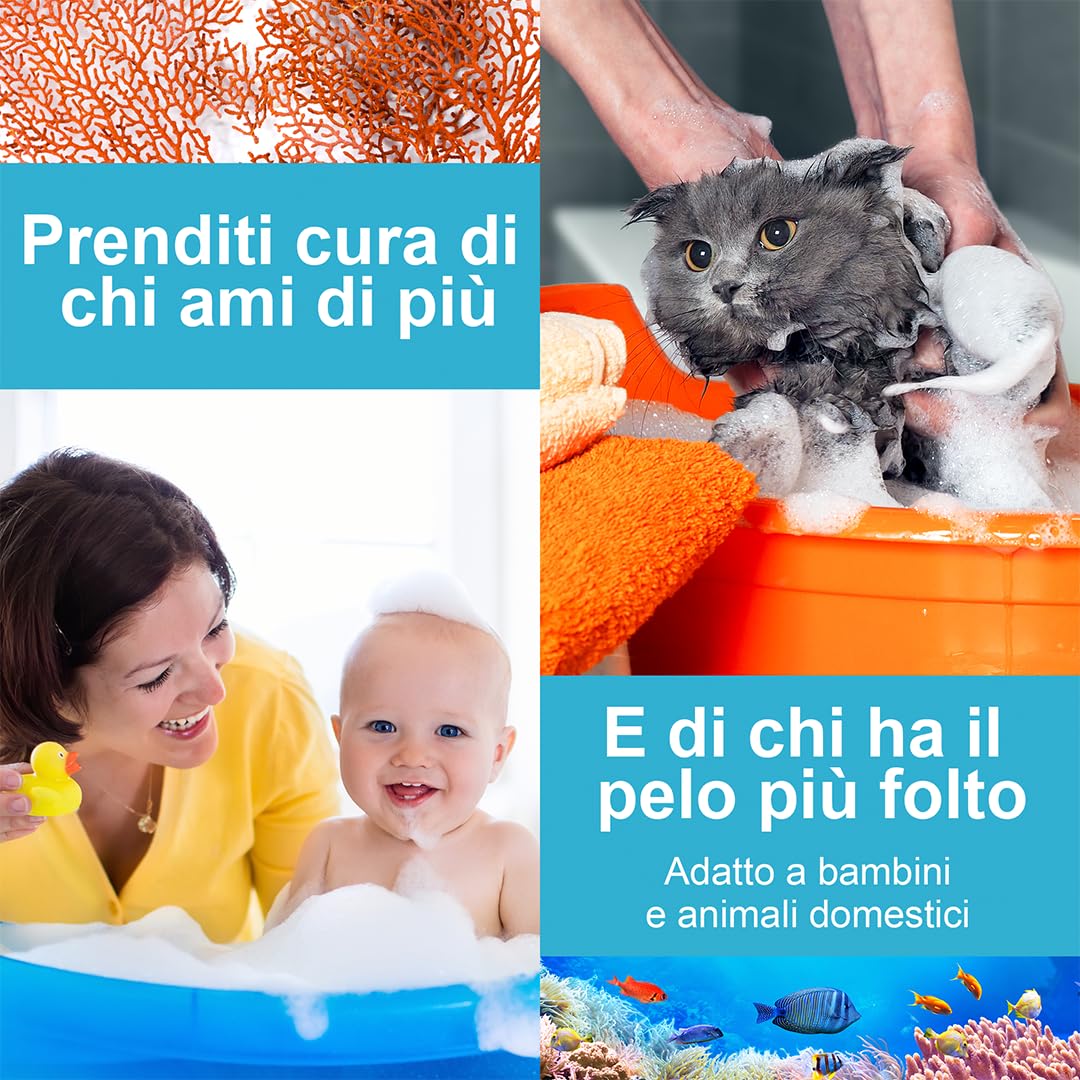 Gel Doccia Collagene Triplo Azione: Detergente Viso, Corpo e Capelli. Effetto Rassodante e Anti-età. Cura per la Pelle Atopica, Sensibile e Secca - 1000 ml