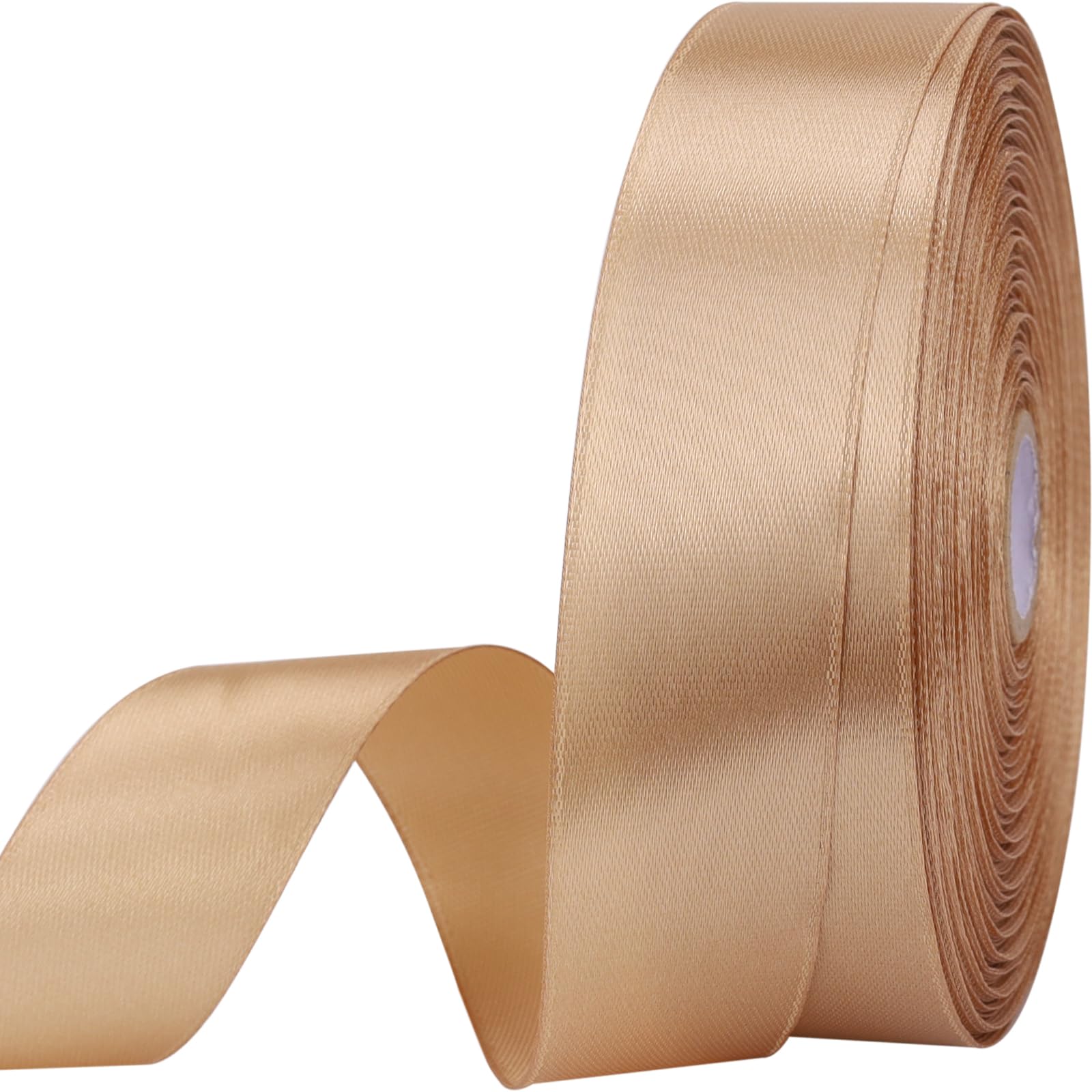 Photo 1 of 1 inches 50 Yard Champagne Gold Satin Ribbon for Gift Wrapping, Wedding, Crafts, Christmas,Easter, Floral, Hair, Invitation Decorations and More