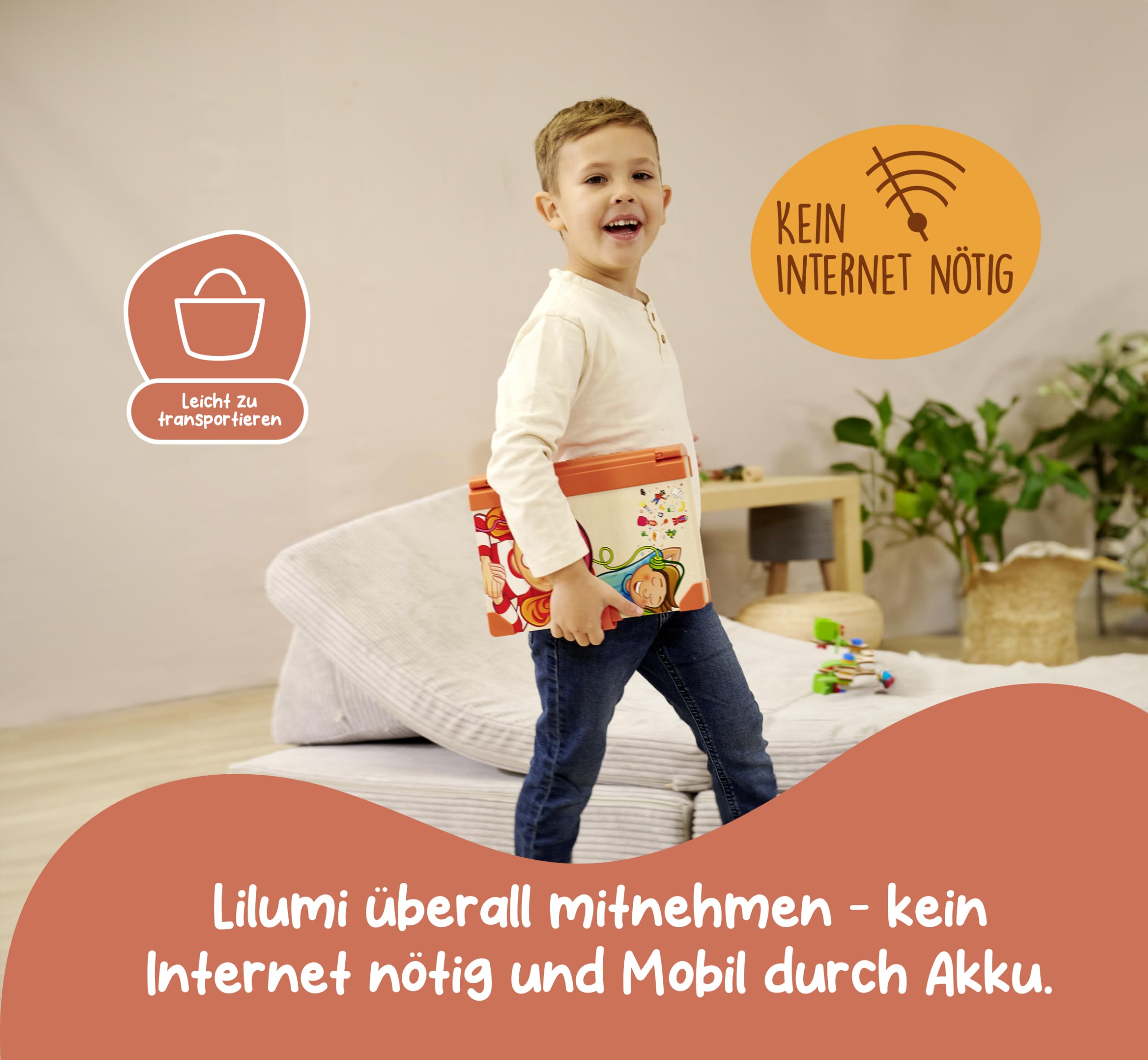 Eichhorn - LiLUMi - Dein interaktives Hörbuch, 108 Geschichten zum selbst bestimmen, ohne Internet/Download, aus Holz, mit Akku, ab 3 Jahren