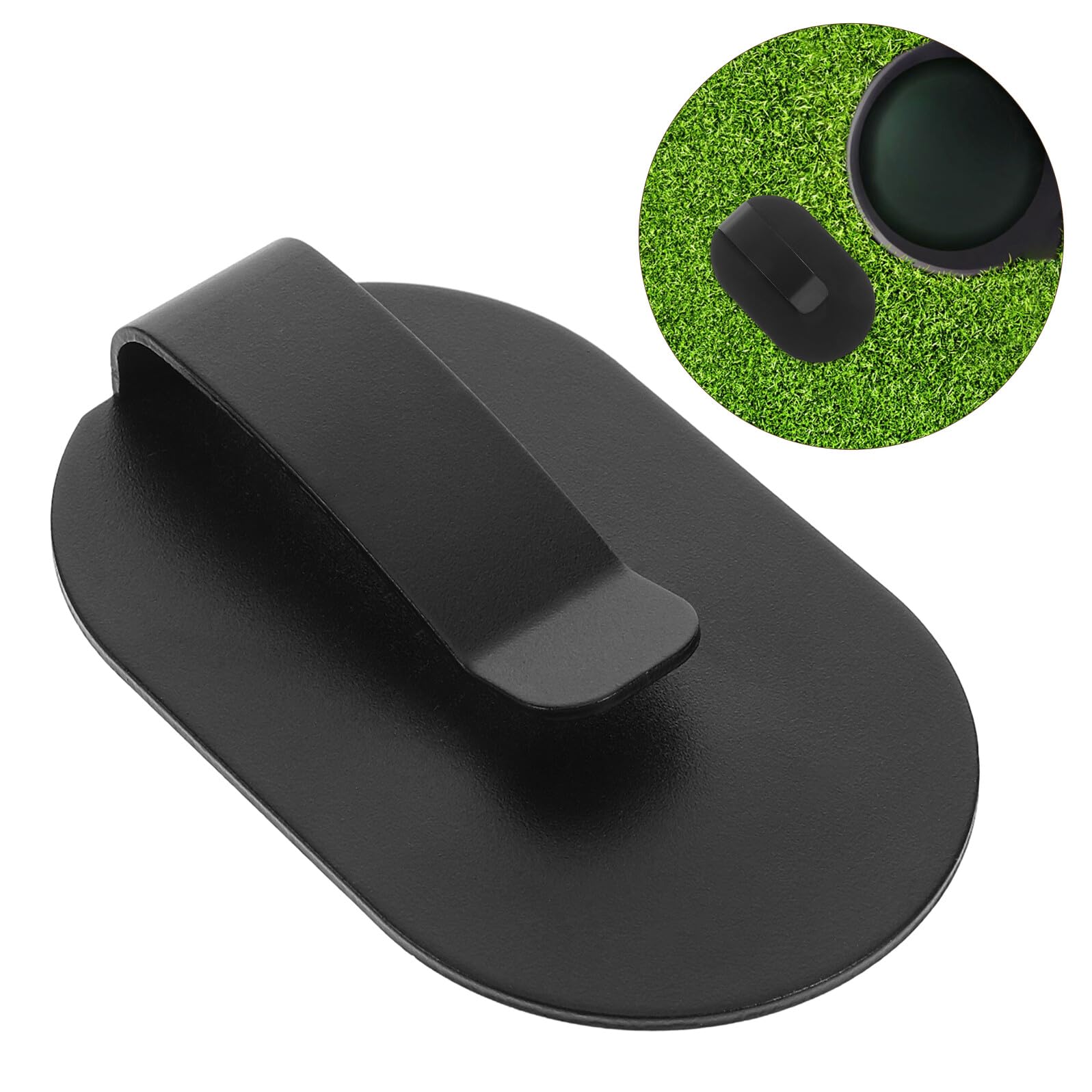 Magnetischer Entfernungsmesser Gürtelhalter 2 Stück Schwarz | Stahl und Silikon, für Gürtel und Tasche, 2stücke, Tragbare Klemme für Golf Entfernungsmesser