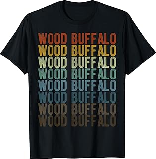 Wood Buffalo City Canada Retro T-Shirt