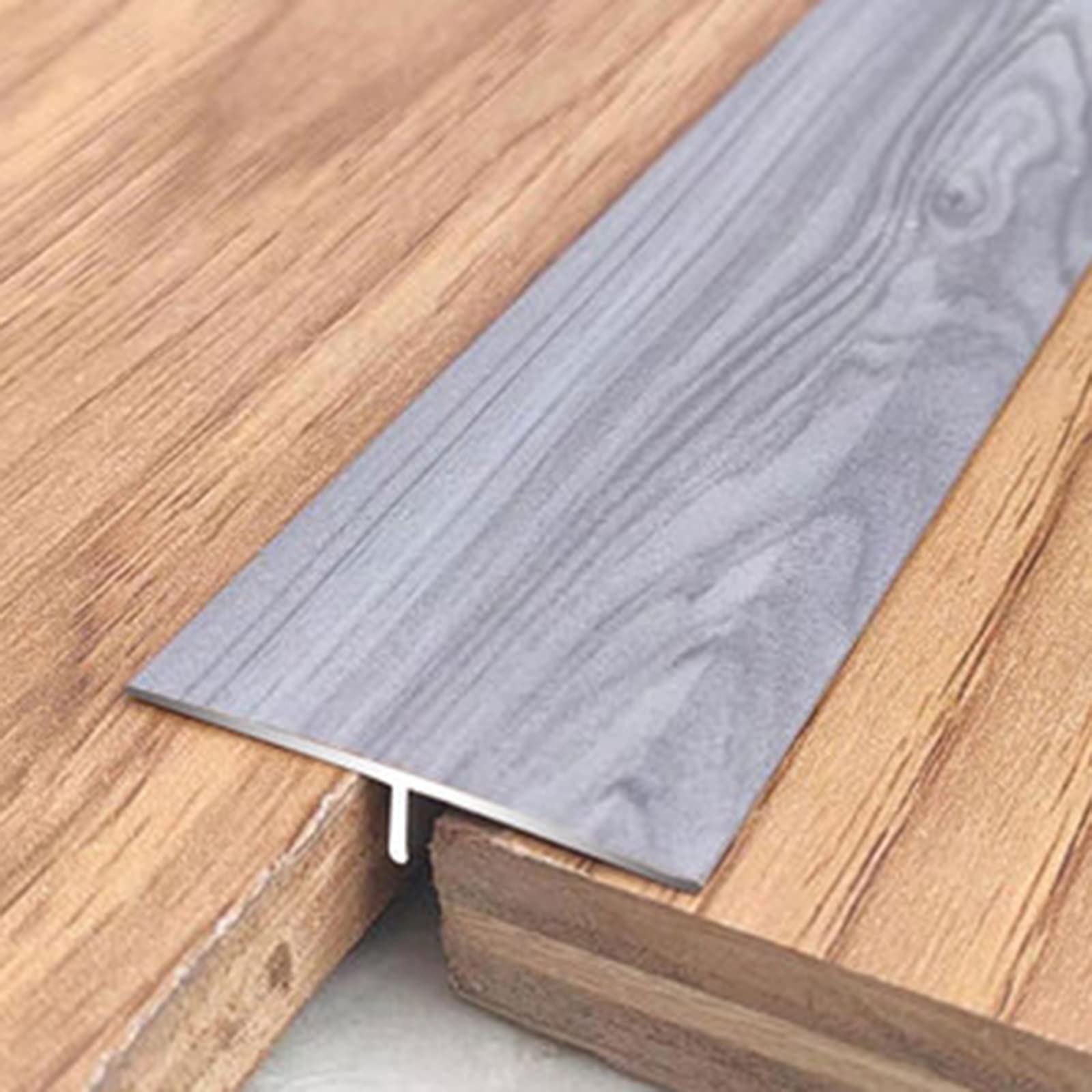 Threshold Strip Floor Transition Strip Aluminum, T Casting Threshold Tile Edging Strap, Self-Adhesive Carpet Transition Strip, 90cm/36"