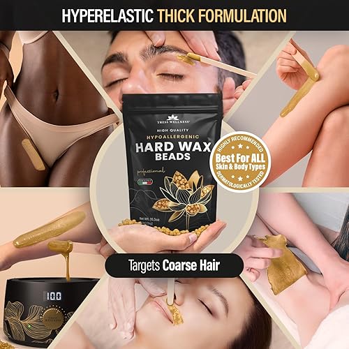 Miniatura 22 de Tress Wellness Cuentas de cera dura para depilación - Para pieles sensibles - Bikini Star 1.2lb