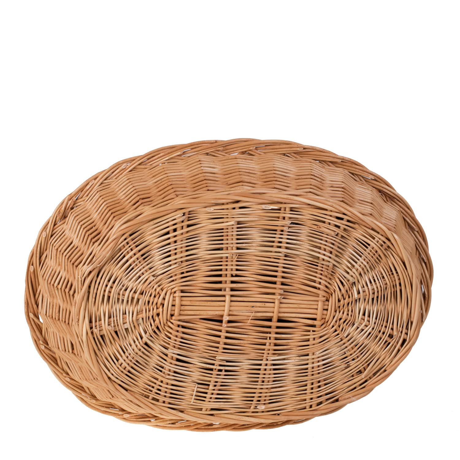 e-wicker24 Alles aus Weide Cesta para perros de mimbre en color natural, cesta de mimbre para gatos, cama para mascotas con cojín
