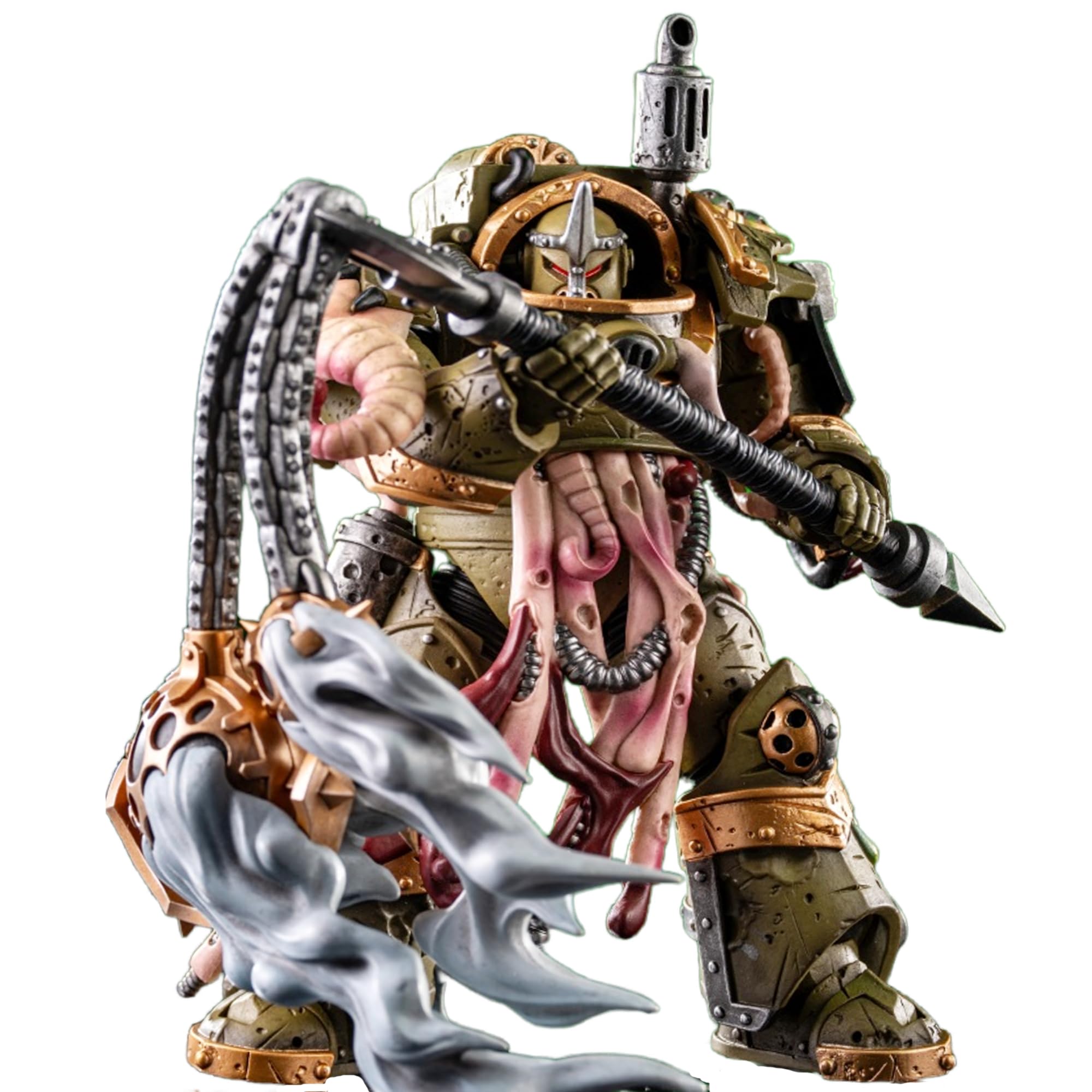 TOYVERSE JOYTOY 1/18 Action Figure Warhammer 40,000, Death Guard Blightlord Terminator 2 with Flail of Corruption, Mobile Joints Character Model, 15 Years and Above โ image 1