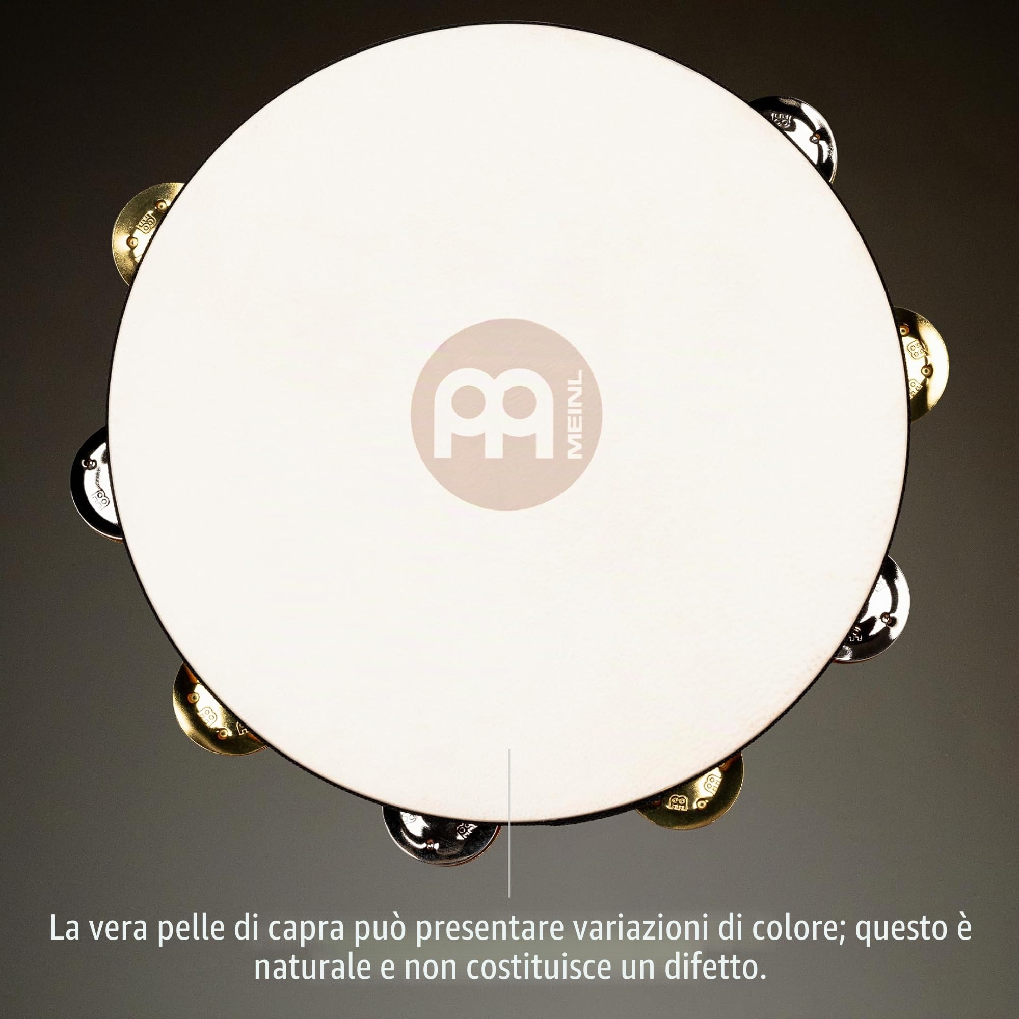 Meinl Percussion - Combo con tamburello da Registrazione - 25,4 cm (10"), 2 file di Cimbali (TAH2M-SNT)