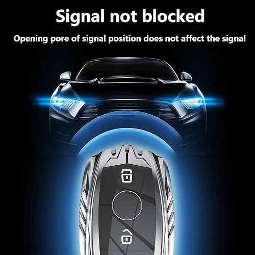 Miniatura 5 de Funda para llavero Cadillac con llavero, carcasa de aleación de zinc para Audi Benz, BMW, Honda, Toyota, Nissan, Chevy, etc, Color plateado