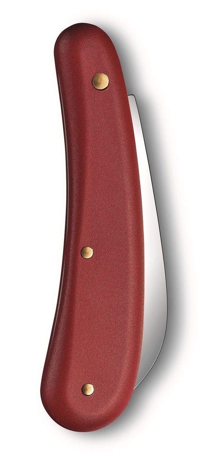 Victorinox Hakenmesser S, Gartenmesser mit Gebogener Klinge, für Gartenarbeiten, Rostfreier Stahl, Rot