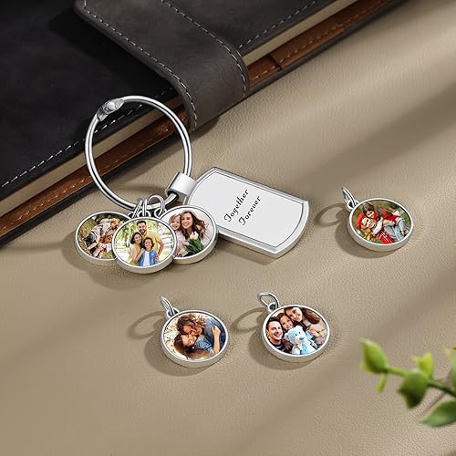 Miniatura 2 de Jewelstruck Llavero personalizado con regalo conmemorativo con foto personalizada, regalos para mamá, papá, parejas, mejores amigos