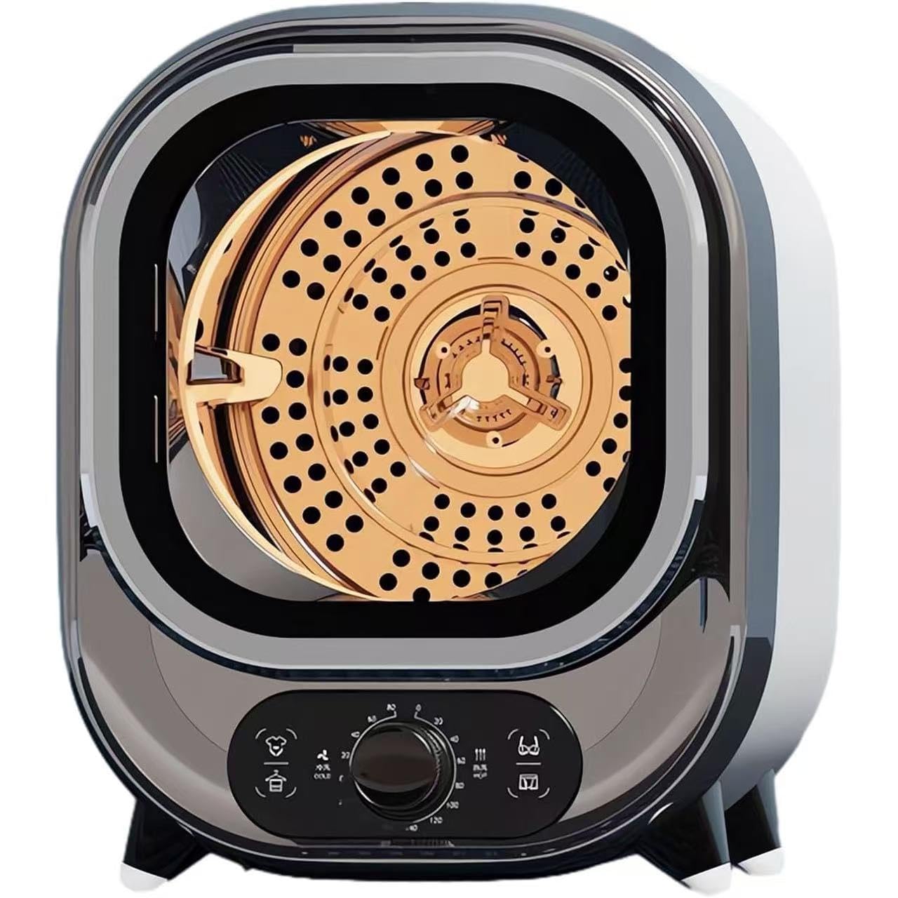 Cact 5.1kg Suszarka bębnowa, 0-200 min Timer, Cichy 35dB Operat, 3D Suszenie na zimno, Bęben ze stali w bezwkrętnej, Montaż na ścianie lub Counter Top Zastosowanie do prania w domu