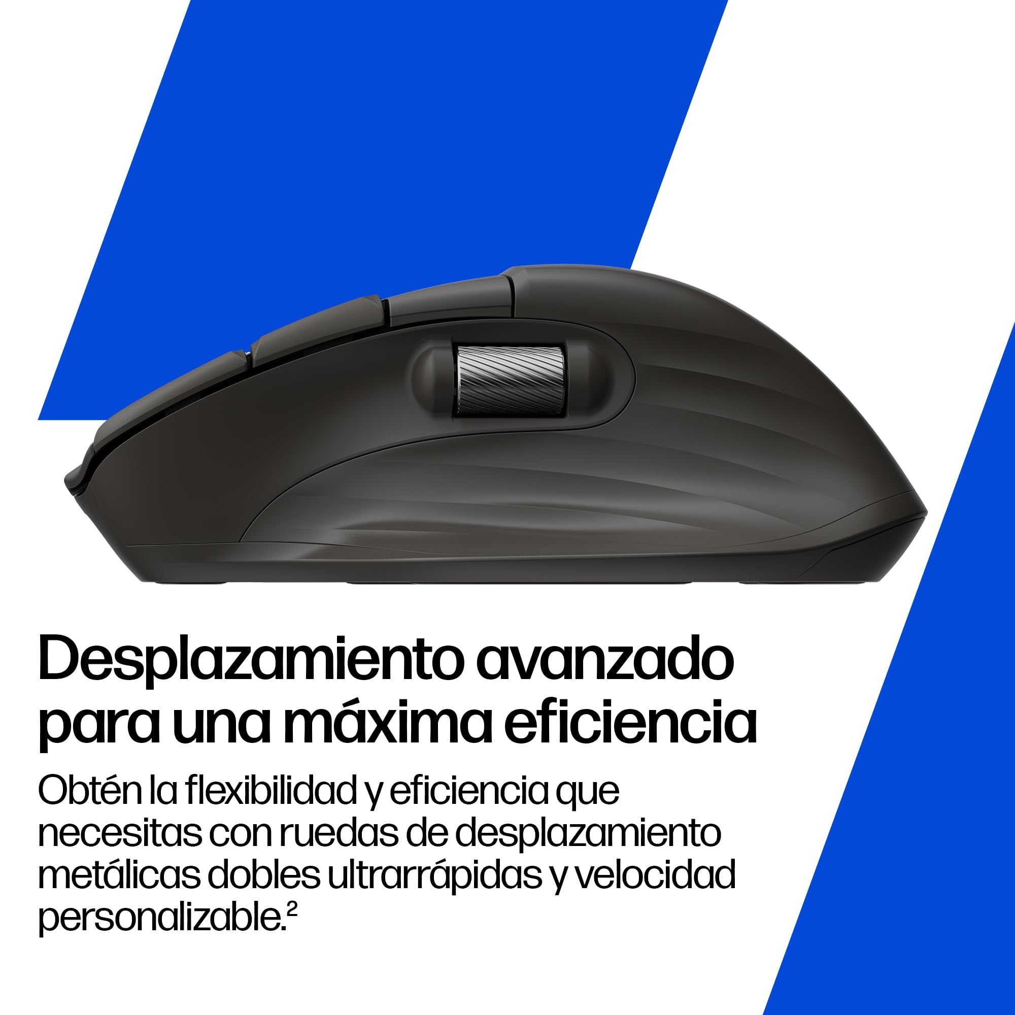 HP 780M Ratón Inalámbrico Ergonómico con Desplazamiento Ultra Rápido, Supercondensador Recargable, 6K dpi, Bluetooth, Rueda de Desplazamiento Lateral, Multi Dispositivo, Compatible con Windows y Mac