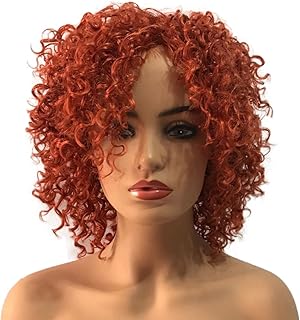 Curly Wig, Wiginway Women Wigs Medium Curly #135 Red Wigs Synthetic Wig Hairstyles With Wigs Cheap Wigs Natural 8 Inch