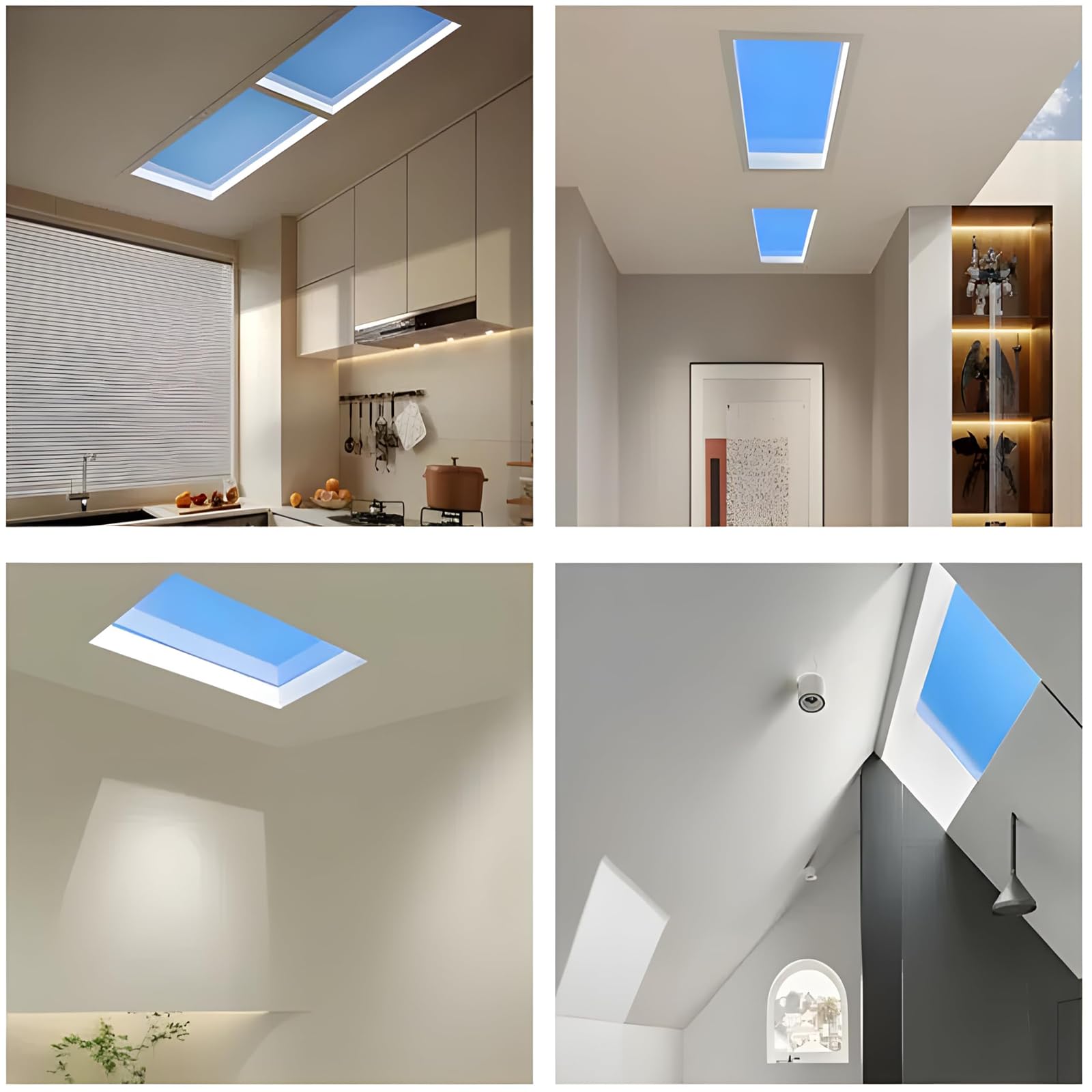 30X60 Cm Wpuszczana Lampa Sufitowa Blue Sky, Inteligentne Regulowane śWiatłO SymulująCe śWiatłO Dzienne, Efekt Naturalnego Nieba Do UżYtku Komercyjnego W Domu IntegratedCeiling