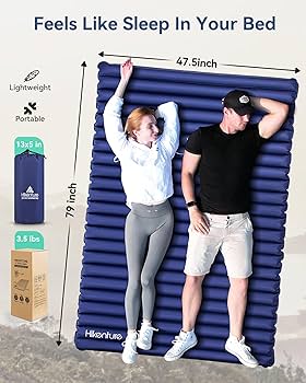 Hikenture ダブルスリーピングパッド 200cm x 120cm Amazon.com : Hikenture Double Sleeping Pad,Extra Thick 3.75in