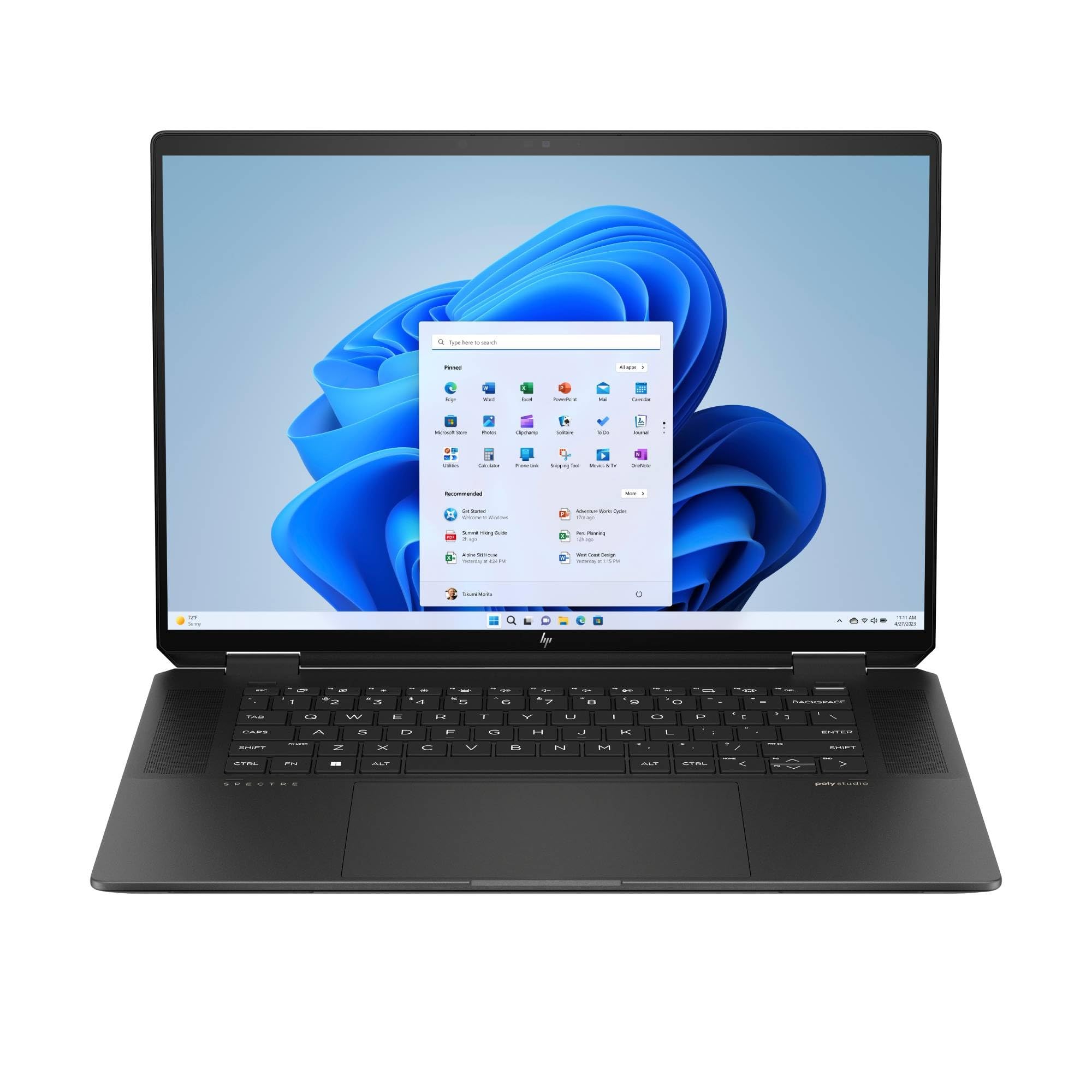 HP Spectre x360 Ordinateur portable convertible 2 en 1 | Intel Core Ultra 7 155H avec IA intégrée | Écran tactile IPS WQXGA 16" | RAM 16 Go | SSD 1 To | Intel Arc Graphics | Win11 | Clé copilot QWERTZ