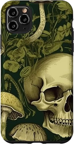 Funda para iPhone 11 Pro Max con diseño de calavera verde oliva