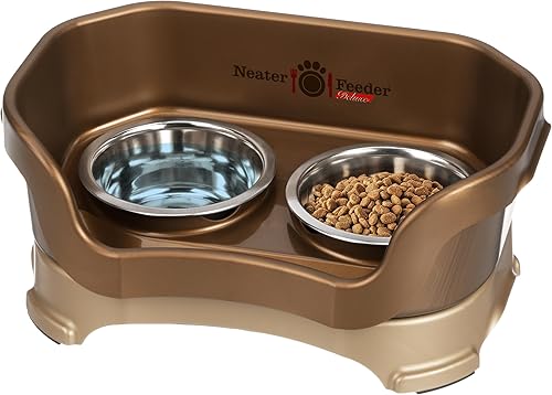 Miniatura 10 de Neater Pet Brands Neater Feeder Deluxe Cuencos para perros a prueba de derrames elevados para perros medianos 19-40 lbs, fabricado en EE. UU.,