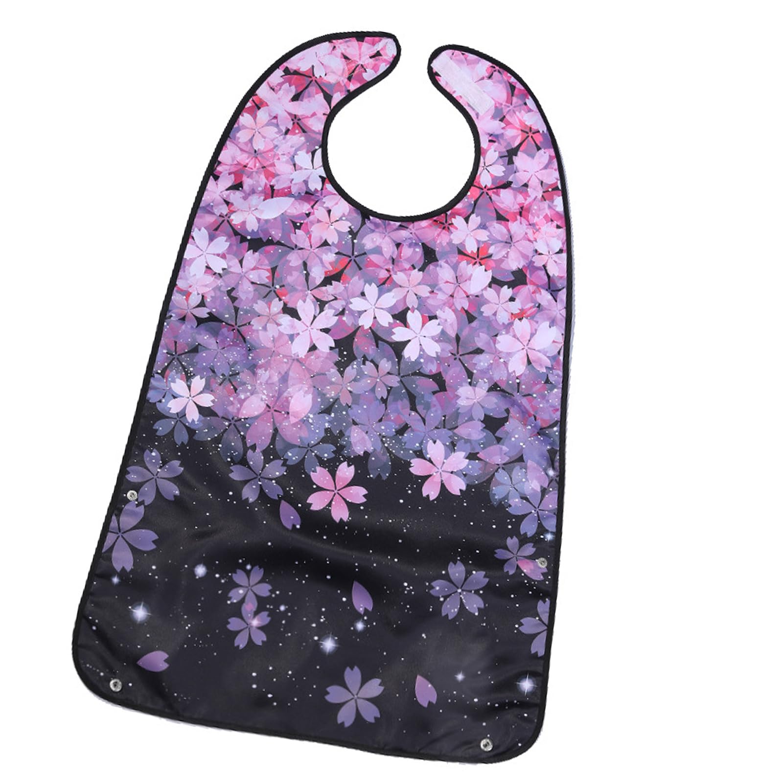 Jazuaiao Elderly Adult Bib Scarf for Elderly Dining Use with and Waterproof Fabric Flower Bib