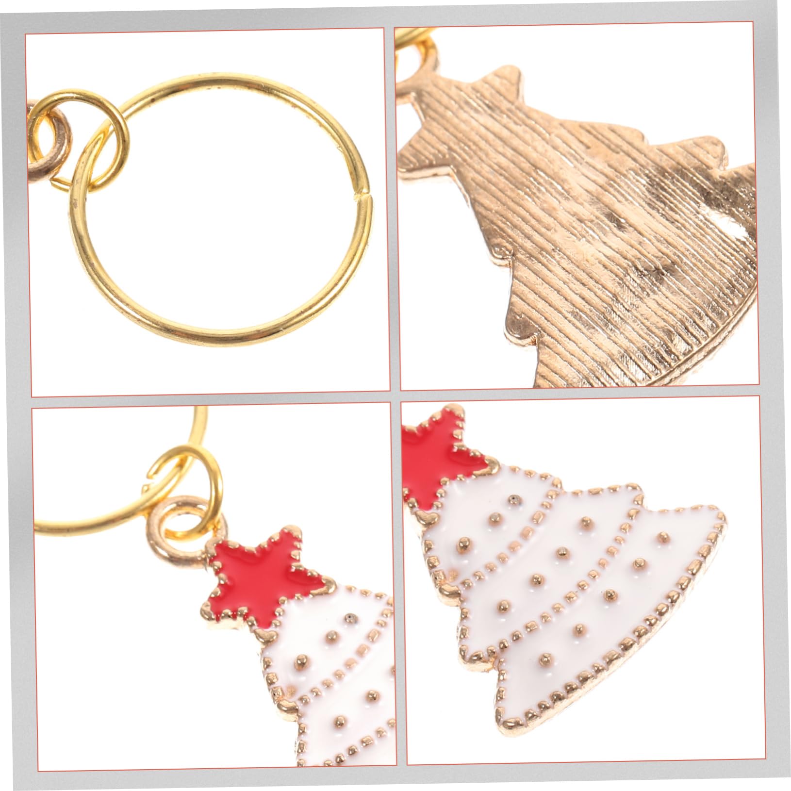 Alipis 48 Pezzi Piccoli Ciondoli Decorativi Etichette Per Bevande Natalizie Etichette Per Tazze Segni Di Tazze Per Bere Etichette Per Vino Per La Festa Ciondoli Per Vino Per Calici
