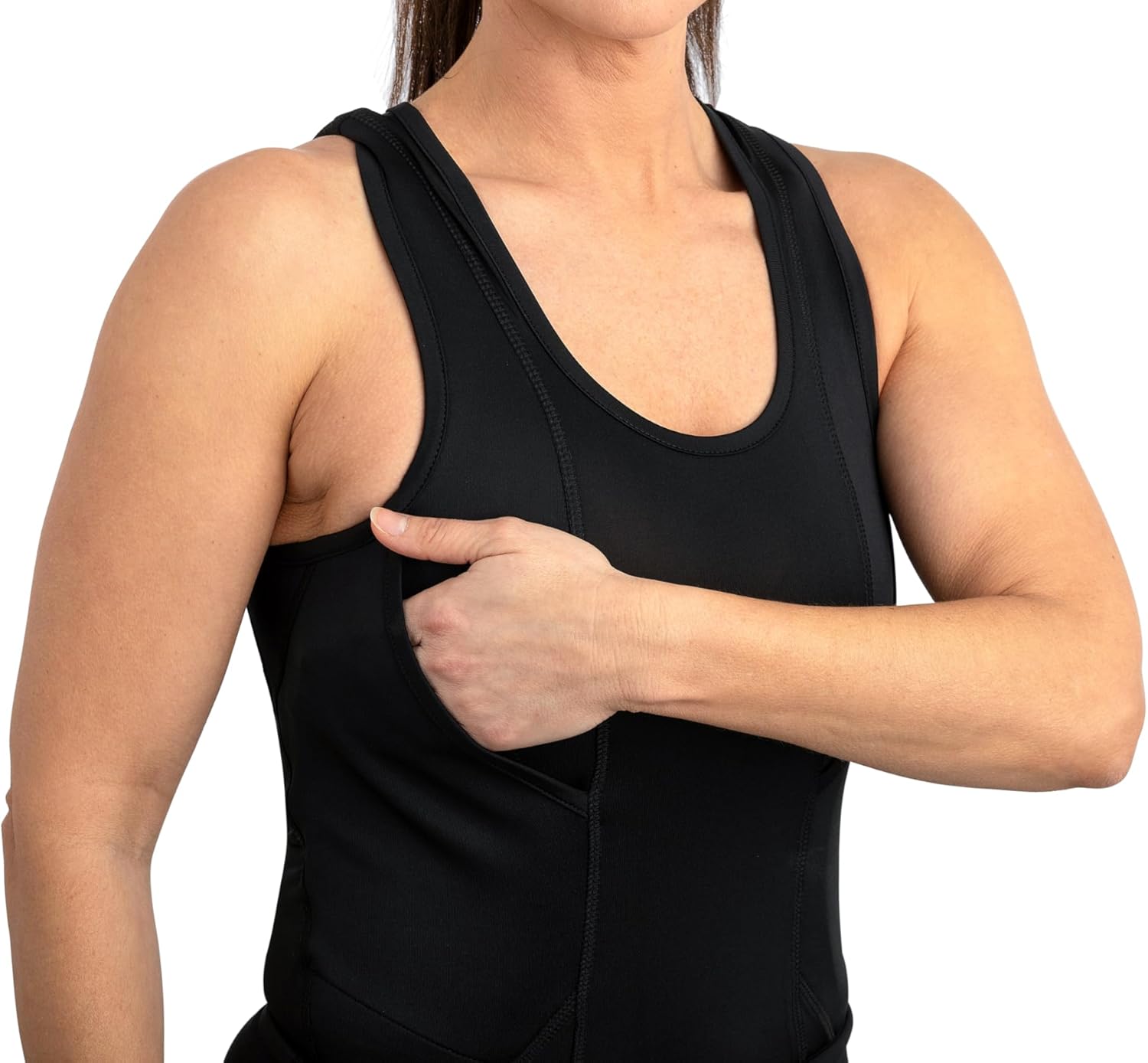 Concealed Carry Holster Tank Top for Women | Quick Access Open Pocket with Large Storage | Womens Tank Top