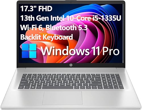 Miniatura 1 de HP Computadora portátil 17, FHD de 17.3", CPU Intel 10-Core i5-1335U de 13 generación (Beat i7-1270P), 64 GB DDR4 RAM, 2TB PCIe SSD, gráficos Intel