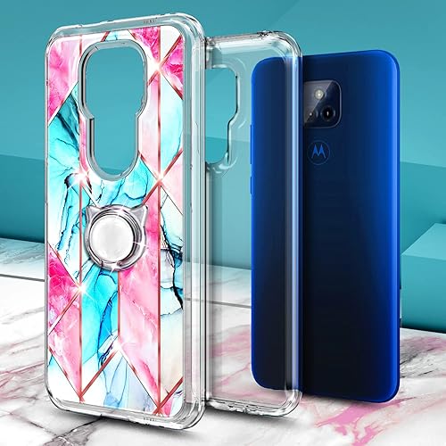 Miniatura 4 de NGB Supremacy Funda para Moto G Play 2021 con protector de pantalla de vidrio templado (cobertura máxima) soporte de anillocorrea de muñeca, funda