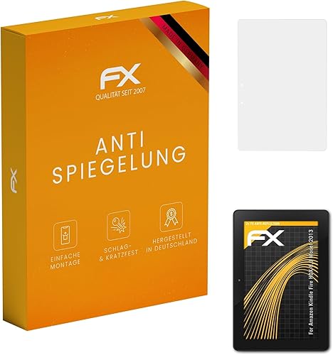 atFoliX Protector de pantalla compatible con Amazn Kindl F¡re HDX 8,9 Modelo 2013, película protectora de pantalla antirreflectante y absorbente de
