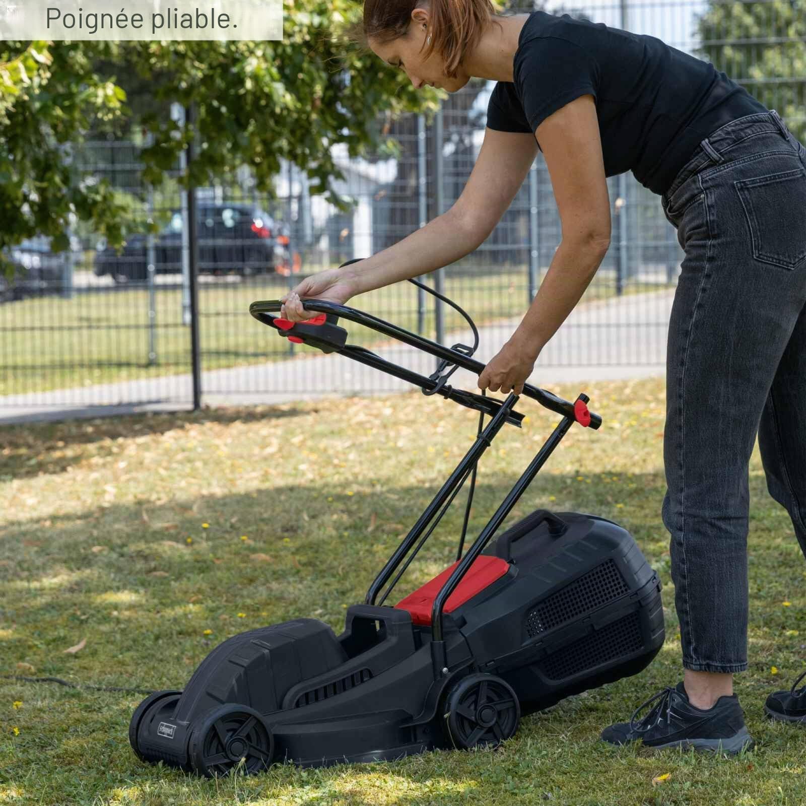 Scheppach Tondeuse à Gazon électrique ELM320 - Largeur Coupe 320 mm -1300W