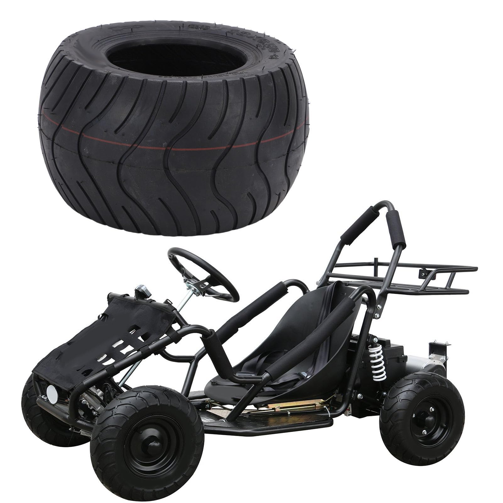 13x6,50 6 Opona Bezdętkowa 13x6,5 6 Opona Zapasowa do Wózka Gokartowego ATV UTV Kosiarka z warstwą odporną na Przebicie Zwiększona przyczepność