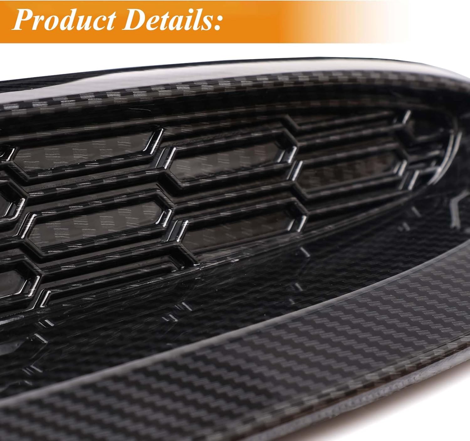 Front Air Hood Bonnet Scoop Vent Compatible with 2014-2024 BMW Mini Cooper S JCW F54 F55 F56 F57 Bonnet Air Flow Intake Scoop Cover, Carbon Fiber Look Replacement for 51137376052