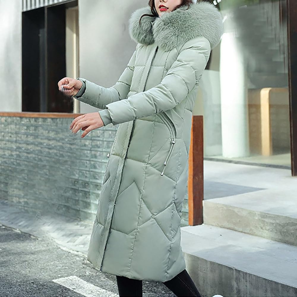 Extra Long Daunenmantel Damen Sehr Warm Winterjacke Damen Xxl