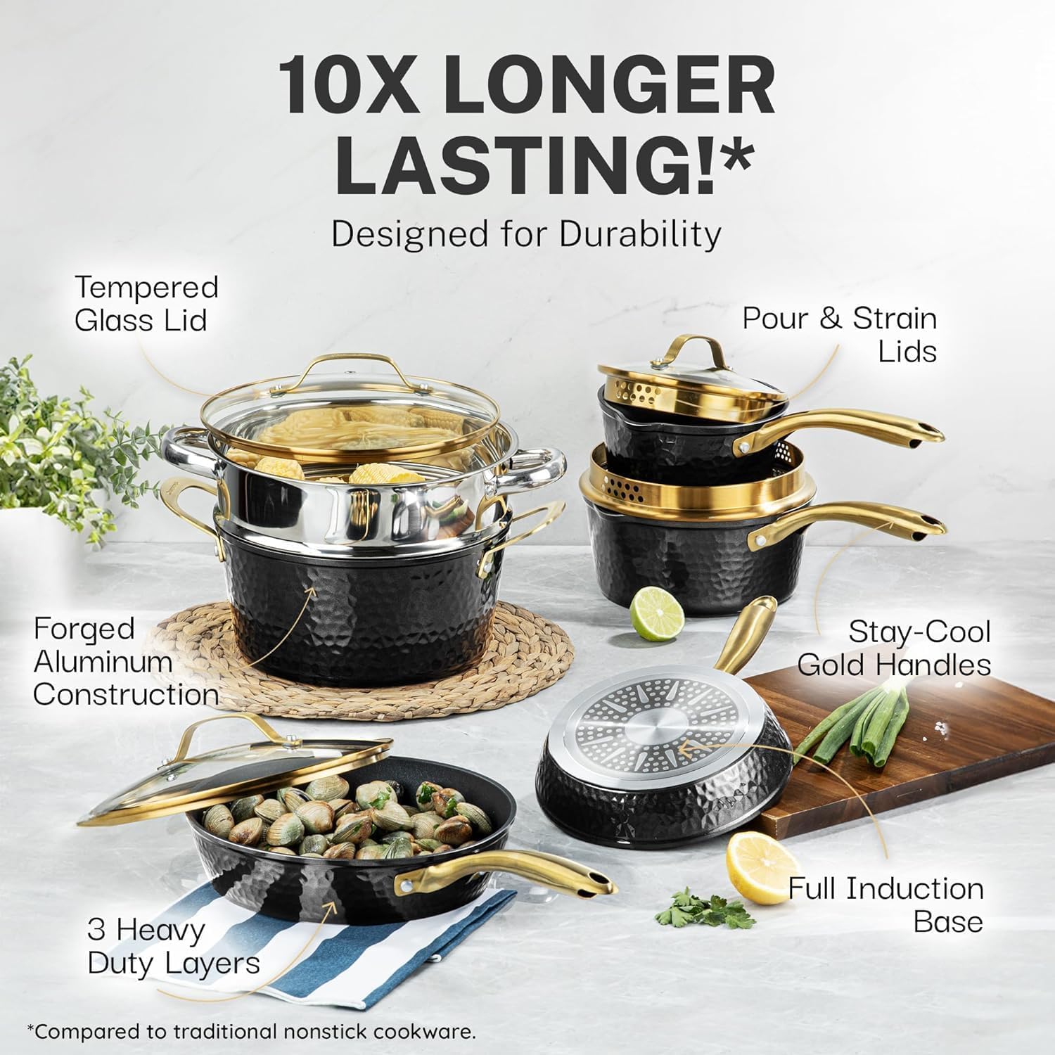 Durable Granitestone Pan and Cookware Set