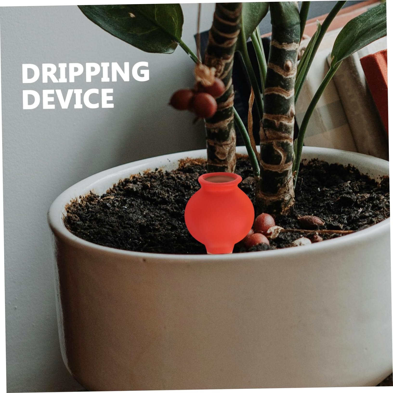 Toddmomy Irrigatore Automatico per Piante 4 Pezzi in Ceramica Rossa