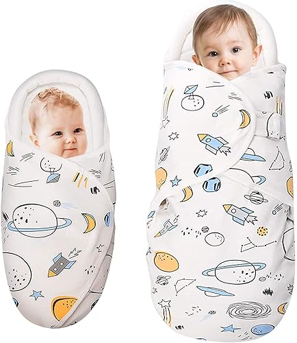 Miniatura 8 de Mantas Envolventes para Bebé de Algodón Suave Premium, Manta Envolvente Unisex para Recién Nacidos Niños y Niñas, Saco de Dormir Envolvente Vestible