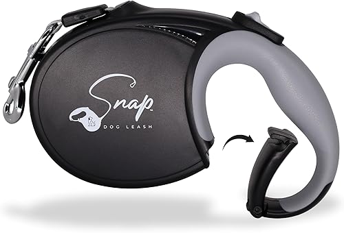 Miniatura 1 de Correa retráctil para perro con clip integrado, conexión manos libres, cinta reflectante de 16 pies, freno y cerradura, sin enredos, para perros