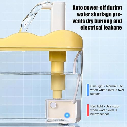 Miniatura 4 de Fuente de agua para gatos, bomba silenciosa con apagado inteligente, fuente de agua para gatos de gran capacidad para beber, perfecta para gatitos,