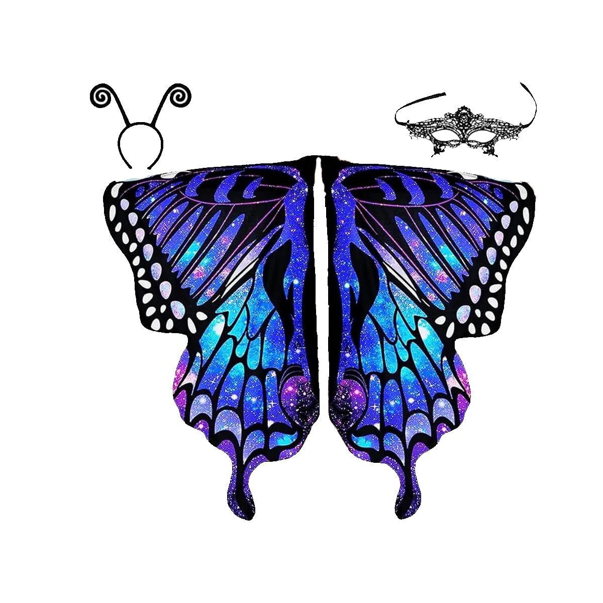 PATPAT® Butterfly Wings for Girls and Women, Fairy Wings with Butterfly Antenna Headband & Lace Mask Butterfly Theme Birthday Party Decorations Halloween Costume Accessories (B0D8KLW8NT) Amazon Price History, Amazon Price Tracker