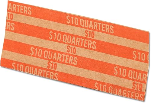 Miniatura 4 de MMF Industries Envoltura plana para monedas, 1000 por caja (216020016), cuartos, naranja