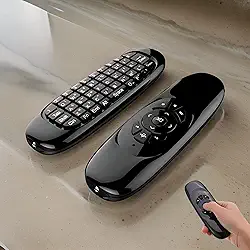 Controle Remoto Com Mini Teclado Universal, Wireless, Bateria Recarregável, Ideal Para Smart TVs e Multimídia, Compatível Com Todos Os Sistemas, Marca VARENZIA