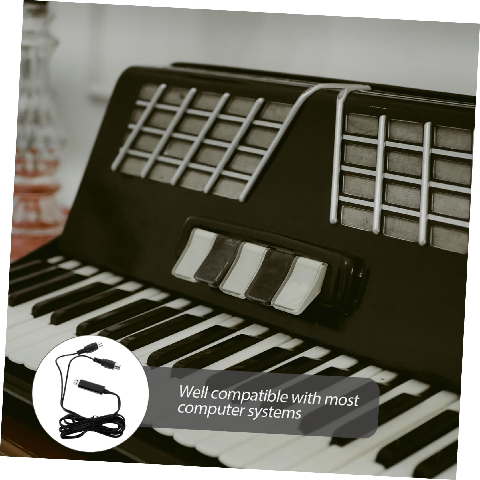 ibasenice 3pezzi Cavo Convertitore Midi Usb Per Tastiera Musicale Adattatore Professionale Per Pc Laptop Compatibile Con e Trasmissione Dati Veloce e Stabile