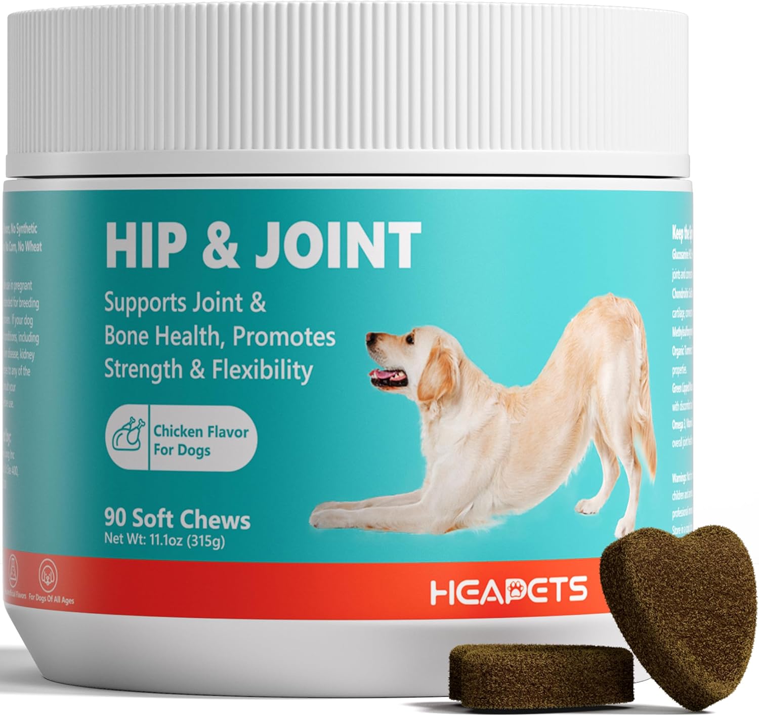 Product image of Joint Supplement for Dogs with Chondroitin and Glucosamine for Dogs Joint Health, MSM, Green Lipped Mussel, Turmeric, Omega 3 for Dog Joint Pain Relief, Hip and Joint Chews for Mobility Support, 90ct