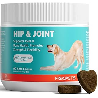 Joint Supplement for Dogs with Chondroitin and Glucosamine for Dogs Joint Health, MSM, Green Lipped Mussel, Turmeric, Omega 3 for Dog Joint Pain Relief, Hip and Joint Chews for Mobility Support, 90ct - Amazon product rated Grade A