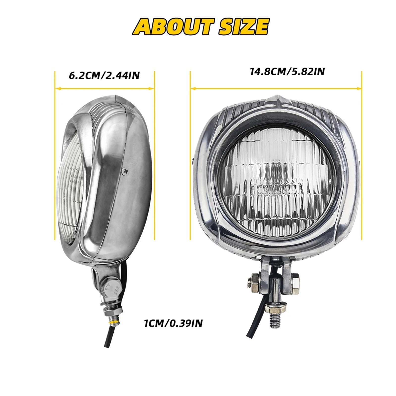 Moto Faro Fanale per Softail per Dyna per Sportster per Chopper per Bobber Faro per Moto Lampadina H4