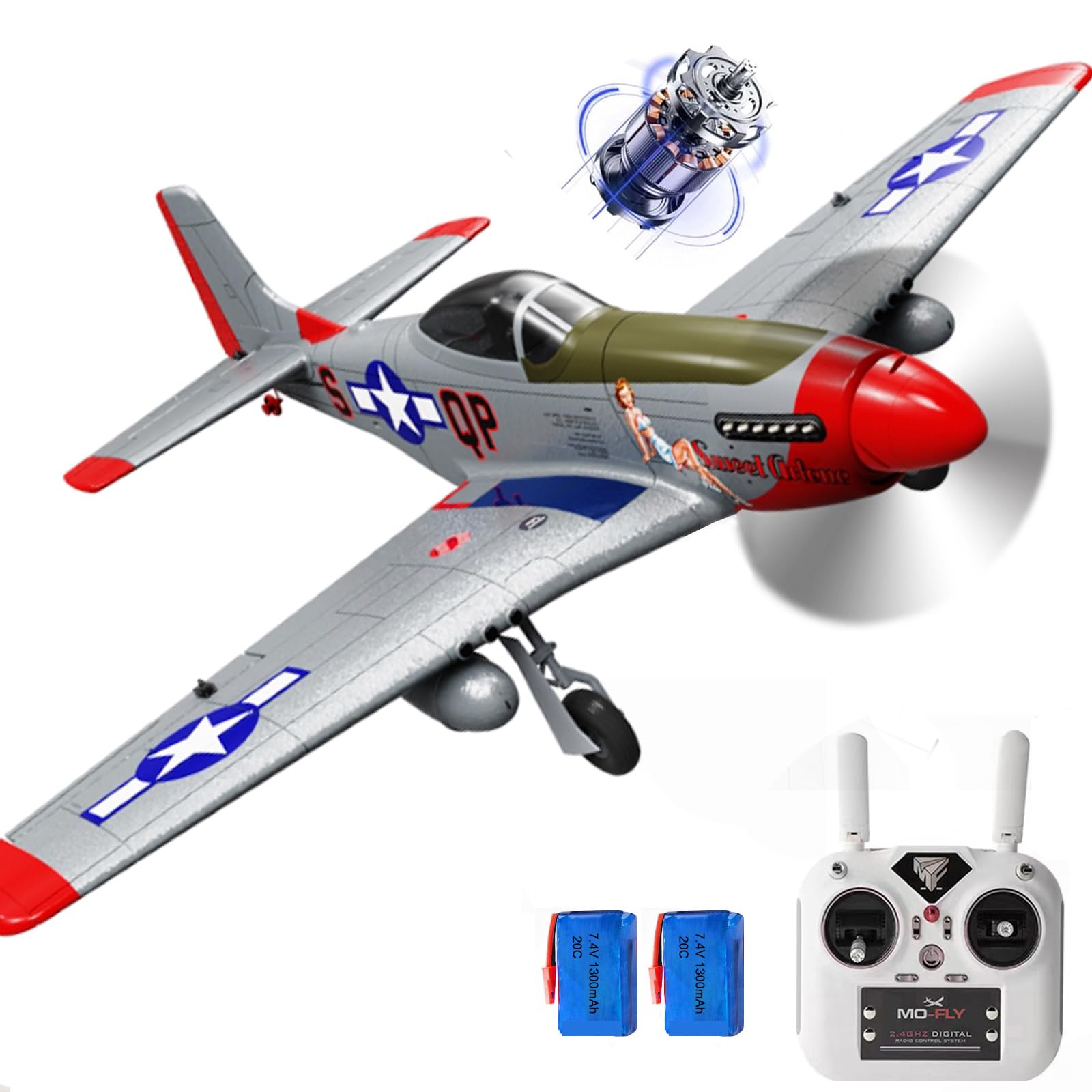 Amazon.com: GQGQGQ 690MM 27Inch P-51D P51 Mustang Large Brushless