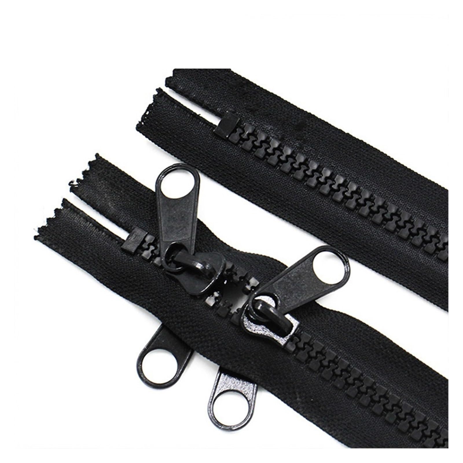 Cerniera Lampo Cerniera 100-600cm Doppi cursori decorativi Cerniera chiusa a due vie for borsa da Tende Cerniere esterne Accessori for cucire fai da te(Black,600cm-1Pc)