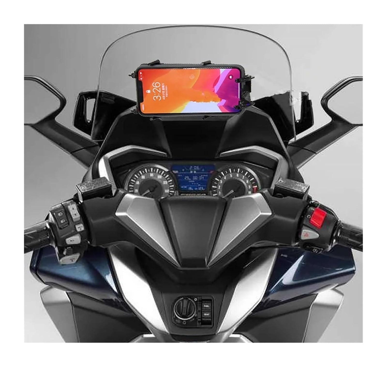 Manillar USB para Motocicleta para FO&RZA 350 125 2020 2021 2022 GPS Motocicleta Móvil Teléfono Navegación Externo Accesorios Soporte(BC)
