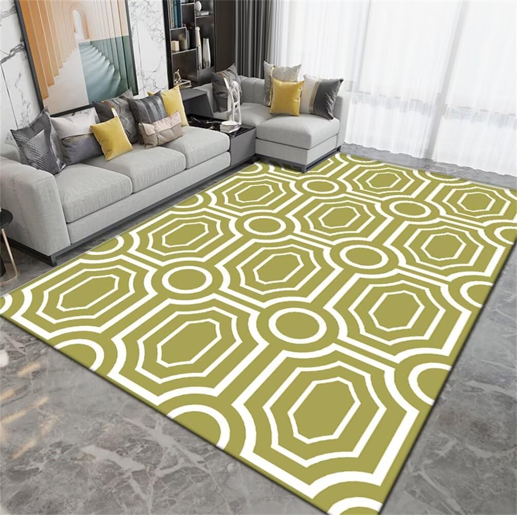 Tapis enfant garçon vert et résistant pour aire de jeux de 150x200 cm