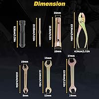 Vista 8 de Kit de herramientas de reparación de motocicleta de 8 piezas, alicates de bujía, llave hexagonal M6, destornillador de doble extremo, llave de doble